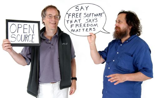 Richard Stallman, free software vs. open source software